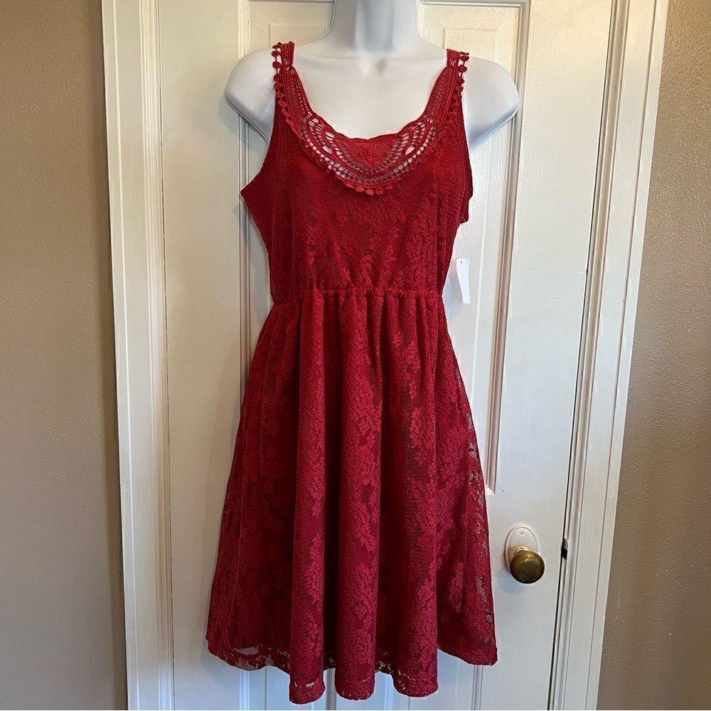 Charlotte Russe red lace dress